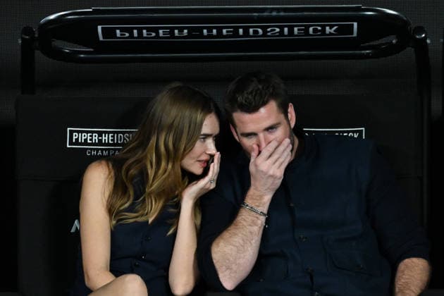 TENNIS AUSTRALIAN OPEN, Actor Liam Hemsworth and fiancee Gabriella Brooks watch Carlos Alcaraz of Spain in action during the men™s singles final against Novak Djokovic of Serbia on day 15 of the 2026 Australian Open tennis tournament at Melbourne Park in Melbourne, Sunday, February 1, 2026. ( NO ARCHIVING MELBOURNE VICTORIA AUSTRALIA  Copyright: xJAMESxROSSx 20260201167064346570