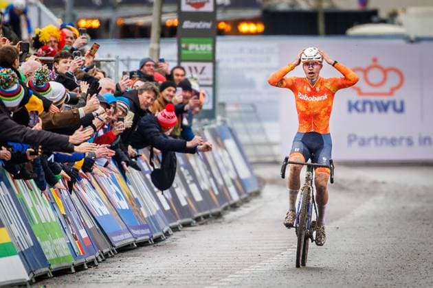 HULST , 01 02-2026 , UCI Cyclo-cross World Championships day 3 , Sunday Junior men , WK veldrijden , picture shows Delano Heeren (NED) wins UCI Cyclo-cross World Championships (Sunday)  x201236946x Copyright: