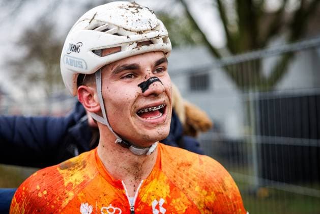 HULST , 01 02-2026 , UCI Cyclo-cross World Championships day 3 , Sunday Junior men , WK veldrijden , picture shows Delano Heeren (NED) wins UCI Cyclo-cross World Championships (Sunday)  x201237063x Copyright:
