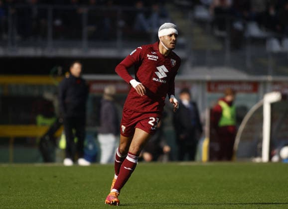 CALCIO - Serie A - Torino FC vs US Lecce Saul Coco of Torino FC during the Italian Serie A 2025 26 season football match between Torino FC and US Lecce on 01 February 2026 at Stadio Olimpico Grende Torino ,Turin, Italy. Photo Nderim KACELI Turin Italy  Copyright: xIPAxSport ABACAx