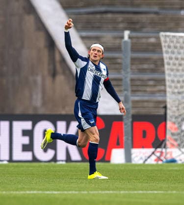 Soccer, Men, Season 2025 2026, 2 Bundesliga 20 Matchday , Hertha BSC SV Darmstadt 98, Fabian Reese Hertha BSC , Celebration after goal to 1 0, 01 02 2026, Copyright: xSebastianxRäppold MatthiasxKochx