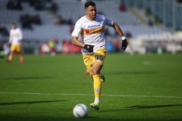Walid Cheddira of US Lecce during the Italian Serie A 2025 26 season football match between Torino FC and US Lecce on 01 February 2026 at Stadio Olimpico Grende Torino ,Turin, Italy. Photo Nderim KACELI  Copyright: xNderimxKaceli IPAxSportx xipa-agency.netx xx IPA_70834591 IPA_Agency_IPA70834591