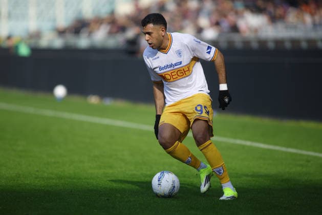 Walid Cheddira of US Lecce during the Italian Serie A 2025 26 season football match between Torino FC and US Lecce on 01 February 2026 at Stadio Olimpico Grende Torino ,Turin, Italy. Photo Nderim KACELI  Copyright: xNderimxKaceli IPAxSportx xipa-agency.netx xx IPA_70834705 IPA_Agency_IPA70834705