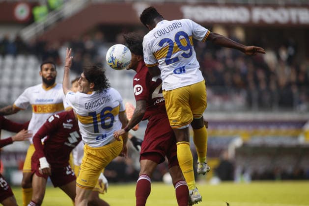 Lassana Coulibaly of US Lecce during the Italian Serie A 2025 26 season football match between Torino FC and US Lecce on 01 February 2026 at Stadio Olimpico Grende Torino ,Turin, Italy. Photo Nderim KACELI  Copyright: xNderimxKaceli IPAxSportx xipa-agency.netx xx IPA_70834804 IPA_Agency_IPA70834804