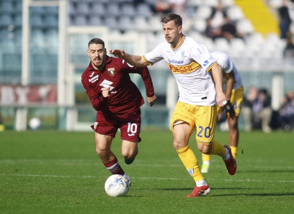 CALCIO - Serie A - Torino FC vs US Lecce Ylber Ramadani of US Lecce and Nikola Vlasic of Torino FC during the Italian Serie A 2025 26 season football match between Torino FC and US Lecce on 01 February 2026 at Stadio Olimpico Grende Torino ,Turin, Italy. Photo Nderim KACELI Turin Italy  Copyright: xIPAxSport ABACAx