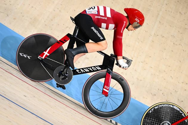 2026 UEC Track Elite European Championships Picture by Olly Hassell SWpix.com - 01 02 2026 - Cycling - 2026 UEC Track Elite European Championships - Konya Velodrome, Konya, Türkiye - Men Elimination Qualification Heat 1 - Tobias Hansen Aagaard (Denmark) Copyright: x xSWpix.comx(t axPhotographyxHubxLtd)xOllyxHassell SWpix.comx SWP-3177-0077