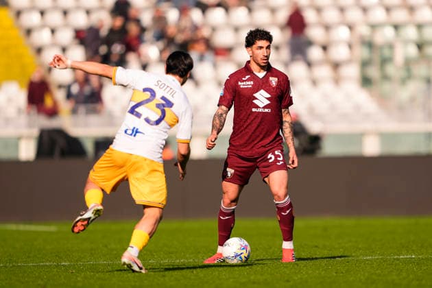 TorinoÕs Luca Marianuccci during the Serie A soccer match between Torino Fc and Lecce at the Stadio Olimpico Grande Torino in Turin, north west Italy - February 1, 2026. - Soccer  Copyright: xFabioxFerrari LaPressex