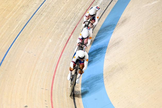 2026 UEC Track Elite European Championships Picture by Olly Hassell SWpix.com - 01 02 2026 - Cycling - 2026 UEC Track Elite European Championships - Konya Velodrome, Konya, Türkiye - Women s Team Sprint Qualifying - Rhianna Parris-Smith (Great Britain), Lowri Thomas (Great Britain), Lauren Bell (Great Britain) Copyright: x xSWpix.comx(t axPhotographyxHubxLtd)xOllyxHassell SWpix.comx SWP-3177-0083