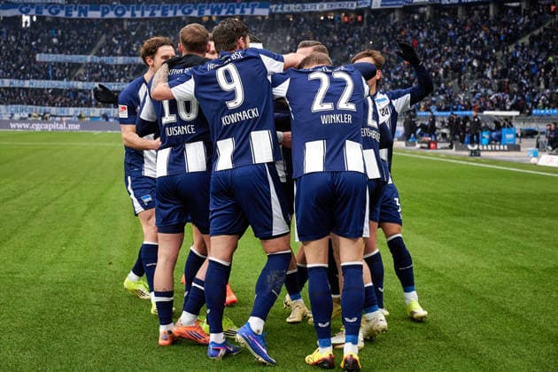 Hertha BSC Berlin cheers, GER, Hertha BSC vs ,SV Darmstadt 98, 2 Bundesliga, Season 2025 2026, Matchday 20, 01 02 2026 DFL REGULATES PROHIBIT ANY USE OF PHOTOGRAPHS AS IMAGE SEQUENCES AND OR QUASI VIDEO GER, Hertha BSC vs ,SV Darmstadt 98, 2 Bundesliga, Season 2025 2026, Matchday 20, 01 02 2026 Berlin Copyright: xEibner-Pressefotox xClaudiusxRauchx EP_CRH