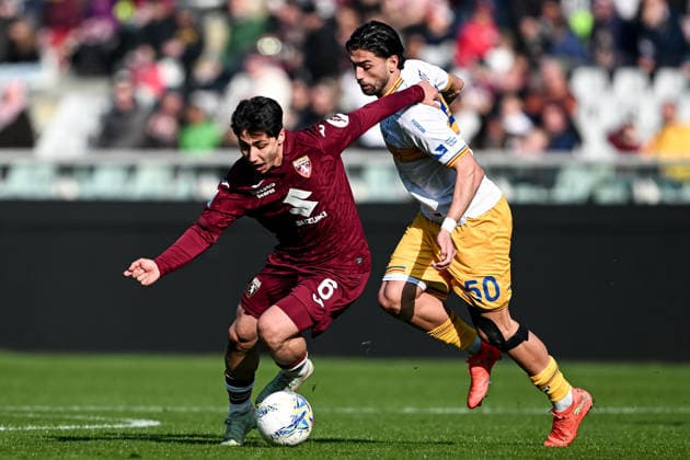 Cm Torino 01 02 2026 - campionato di calcio Serie A Torino-Lecce foto Cristiano Mazzi Image nella foto: Emirhan Ilkhan-Santiago Pierotti 