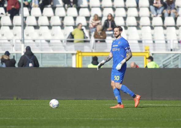 CALCIO - Serie A - Torino FC vs US Lecce Wladimiro Falcone of US Lecce during the Italian Serie A 2025 26 season football match between Torino FC and US Lecce on 01 February 2026 at Stadio Olimpico Grende Torino ,Turin, Italy. Photo Nderim KACELI Turin Italy  Copyright: xIPAxSport ABACAx
