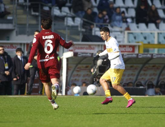 CALCIO - Serie A - Torino FC vs US Lecce Danilo Veiga of US Lecce during the Italian Serie A 2025 26 season football match between Torino FC and US Lecce on 01 February 2026 at Stadio Olimpico Grende Torino ,Turin, Italy. Photo Nderim KACELI Turin Italy  Copyright: xIPAxSport ABACAx