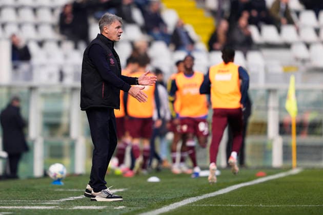 TorinoÕs head coach Marco Baroni during the Serie A soccer match between Torino Fc and Lecce at the Stadio Olimpico Grande Torino in Turin, north west Italy - February 1, 2026. - Soccer  Copyright: xFabioxFerrari LaPressex
