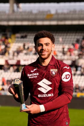 Torino™s Che Adams Panini Player of the match Serie A Enilive 2025 2026 - Serie A soccer match between Torino Fc and Lecce at the Stadio Olimpico Grande Torino in Turin, north west Italy - February 1, 2026. - Soccer  Copyright: xFabioxFerrari LaPressex