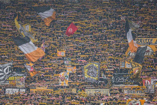 01 02 2026, xomx, Fußball 2 Bundesliga, Dynamo Dresden Arminia Bielefeld v l Fans SGD im K Block DFL DFB REGULATIONS PROHIBIT ANY USE OF PHOTOGRAPHS as IMAGE SEQUENCES and or QUASI VIDEO Dresden