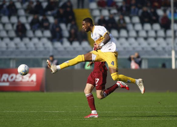 Kialonda Gaspar of US Lecce during the Italian Serie A 2025 26 season football match between Torino FC and US Lecce on 01 February 2026 at Stadio Olimpico Grende Torino ,Turin, Italy. Photo Nderim KACELI  Copyright: xNderimxKaceli IPAxSportx xipa-agency.netx xx IPA_70838494 IPA_Agency_IPA70838494