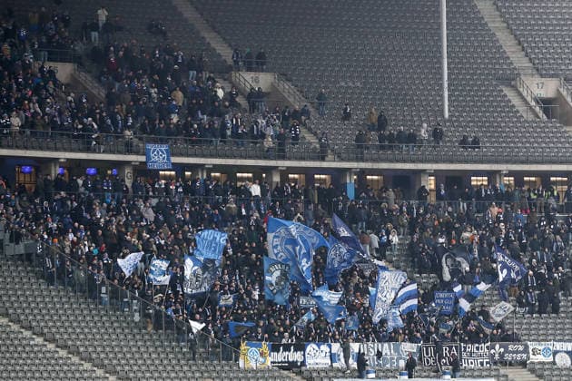 01 02 2026, xtgx, Fußball 2 Bundesliga, Hertha BSC Berlin SV Darmstadt 98 v l Fans SV Darmstadt 98, SVD, Lilien, Stimmung, Schals, Trikots DFL DFB REGULATIONS PROHIBIT ANY USE OF PHOTOGRAPHS as IMAGE SEQUENCES and or QUASI VIDEO Berlin