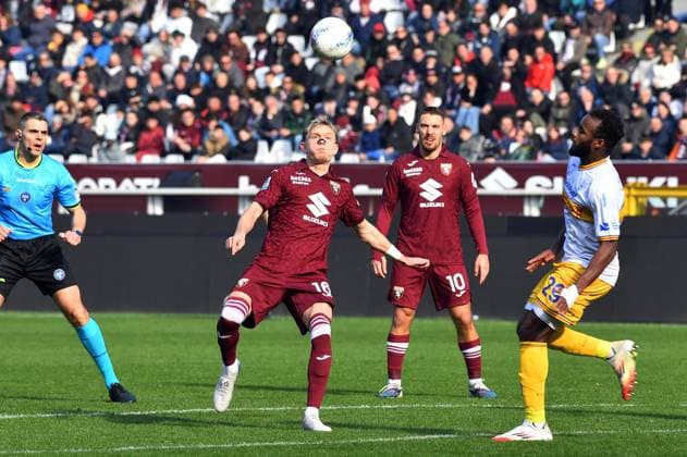 Foto IPP Massimo Rana Torino 01-02-2026 Calcio Campionato di Serie A 2025 2026 Torino-Lecce nella foto marcus pedersen Italy Photo Press - World Copyright italy ITALY  Copyright: xR4924_italyphotopressx