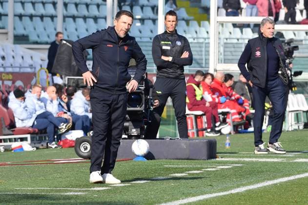 Foto IPP Massimo Rana Torino 01-02-2026 Calcio Campionato di Serie A 2025 2026 Torino-Lecce nella foto eusebio di francesco allenatore lecce Italy Photo Press - World Copyright italy ITALY  Copyright: xR4924_italyphotopressx