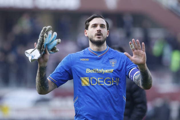 CALCIO - Serie A - Torino FC vs US Lecce Wladimiro Falcone of US Lecce during the Italian Serie A 2025 26 season football match between Torino FC and US Lecce on 01 February 2026 at Stadio Olimpico Grende Torino ,Turin, Italy. Photo Nderim KACELI Turin Italy  Copyright: xIPAxSport ABACAx