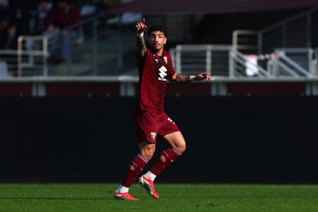 Torino Fc - US Lecce Saul Coco of Torino Fc gestures during the Serie A match beetween Torino Fc and US Lecce at Stadio Olimpico on February 1, 2026 in Turin, Italy . Torino Stadio Olimpico Italy Copyright: xMarcoxCanonierox