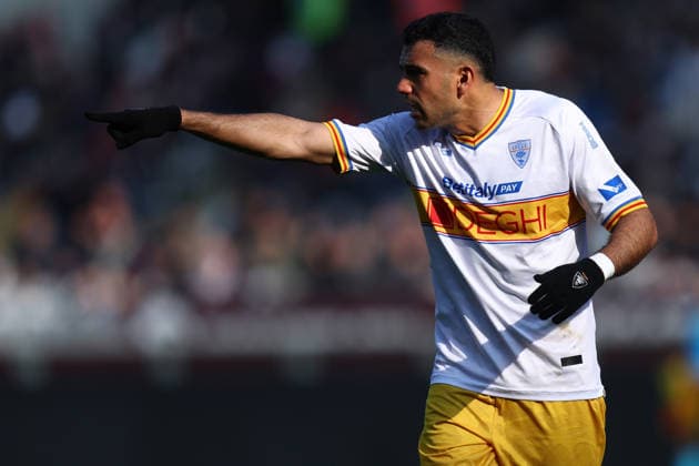 Torino Fc - US Lecce Walid Cheddira of Us Lecce gestures during the Serie A match beetween Torino Fc and US Lecce at Stadio Olimpico on February 1, 2026 in Turin, Italy . Torino Stadio Olimpico Italy Copyright: xMarcoxCanonierox