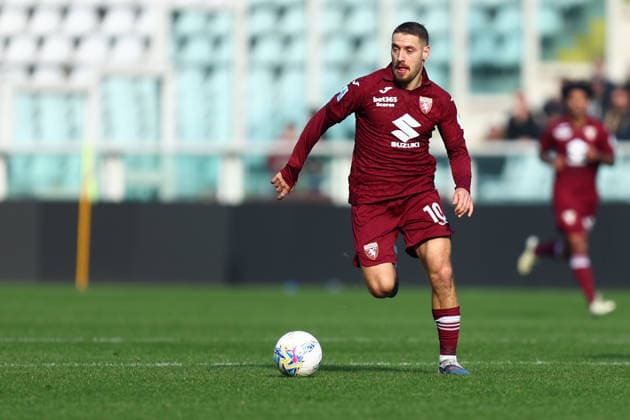 Torino Fc - US Lecce Nikola Vlasic of Torino Fc in action during the Serie A match beetween Torino Fc and US Lecce at Stadio Olimpico on February 1, 2026 in Turin, Italy . Torino Stadio Olimpico Italy Copyright: xMarcoxCanonierox