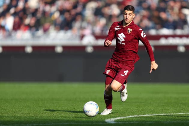 Torino Fc - US Lecce Matteo Prati of Torino Fc in action during the Serie A match beetween Torino Fc and US Lecce at Stadio Olimpico on February 1, 2026 in Turin, Italy . Torino Stadio Olimpico Italy Copyright: xMarcoxCanonierox