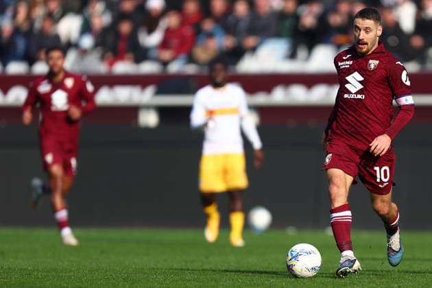 Torino Fc - US Lecce Nikola Vlasic of Torino Fc in action during the Serie A match beetween Torino Fc and US Lecce at Stadio Olimpico on February 1, 2026 in Turin, Italy . Torino Stadio Olimpico Italy Copyright: xMarcoxCanonierox