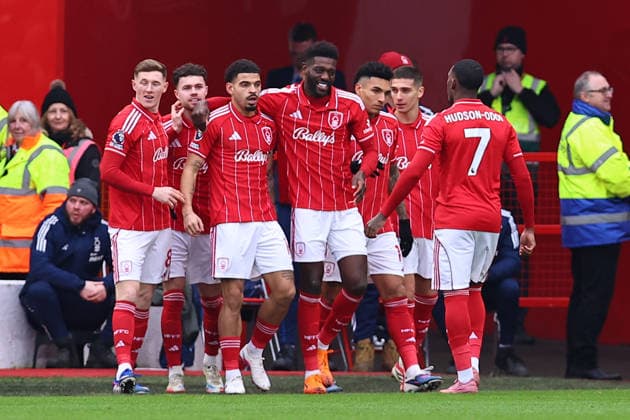 Nottingham Forest v Crystal Palace, Premier League Morgan Gibbs-White of Nottingham Forest celebrates his opening goal during the Nottingham Forest v Crystal Palace Premier League match at the City Ground, West Bridgford, England on 1 February 2026 Credit: Ryan Crockett Every Second Media Editorial use only. All images are copyright Every Second Media Limited. No images may be reproduced without prior permission. All rights reserved. Premier League and Football League images are subject to licensing agreements with Football DataCo Limited. see https: www.football-dataco.com Copyright: xIMAGO EveryxSecondxMediax ESM-1783-0023 RyanxCrockettx xEveryxSecondxMediax