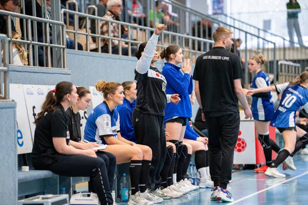 HSG Blomberg Lippe II vs TSV Nord Harrislee, Handball, 3 Liga Nord, Matchday 14, 1 2 2026, Season 2025 2026, Blomberg Louisa Werner HSG Blomberg Lippe II, 67 cheers Blomberg Sporthalle an der Ulmenallee Germany