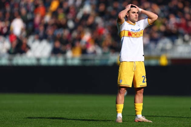 Riccardo Sottil (Us Lecce) looks dejected, Serie A, Torino FC v US Lecce , Olimpico, February 1, 2026, Turin, Italy.