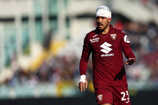Saul Coco (Torino Fc) looks on, Serie A, Torino FC v US Lecce , Olimpico, February 1, 2026, Turin, Italy.