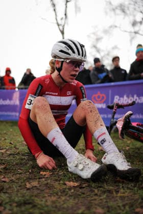 2026 UCI Cyclo-cross World Championships Picture by Alex Whitehead SWpix.com - 01 02 2026 - Cycling - 2026 UCI Cyclo-cross World Championships - Hulst, Zeeland, Netherlands - Women™s Under 23 - Viktoria Chladanova (Denmark) Comes 2nd Place Copyright: x xSWpix.comx(t axPhotographyxHubxLtd)xAlexxWhitehead SWpix.comx SWP-3176-0303