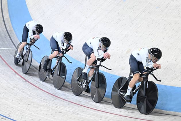 01-02-2026 European Championships Elite Track; Giornata 01; 2026, Germany; Gross, Felix; Boos, Benjamin; Briese, Max David; Jochum, Ben Felix; Konya - Velodrom; 