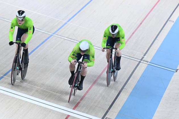 01-02-2026 European Championships Elite Track; Giornata 01; 2026, Slovenia; Lopati, Zan; Zalar, Eduard; Zalar, Val; Konya - Velodrom; 