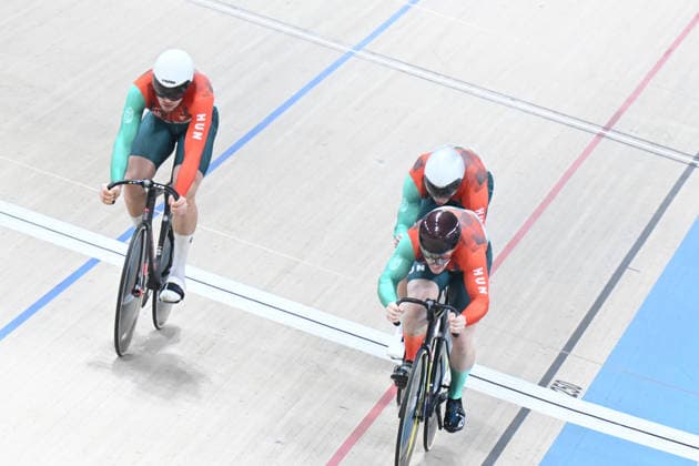 01-02-2026 European Championships Elite Track; Giornata 01; 2026, Ungheria; Szalontay, Sandor; Lovassy, Patrik Romeo; Csengoi, Balint; Konya - Velodrom; 
