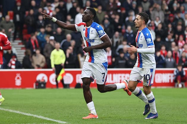 Nottingham Forest v Crystal Palace, Premier League Ismaila Sarr of Crystal Palace celebrates his goal making it 1-1 during the Nottingham Forest v Crystal Palace Premier League match at the City Ground, West Bridgford, England on 1 February 2026 Credit: Ryan Crockett Every Second Media Editorial use only. All images are copyright Every Second Media Limited. No images may be reproduced without prior permission. All rights reserved. Premier League and Football League images are subject to licensing agreements with Football DataCo Limited. see https: www.football-dataco.com Copyright: xIMAGO EveryxSecondxMediax ESM-1783-0040 RyanxCrockettx xEveryxSecondxMediax