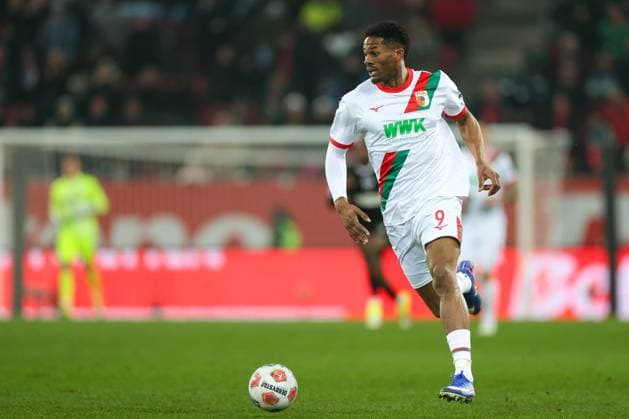 Samuel Essende 9 FC Augsbburg , FC Augsburg vs FC St Pauli, Football, 1 Bundesliga, 20 Matchday, 31 01 2026 DFB regulations prohibit any use of photographs as image sequences and or quasi video Augsburg Bayern Germany Copyright: xkolbert-press ChristianxKolbertx