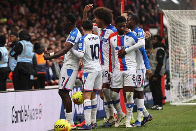 Nottingham Forest v Crystal Palace, Premier League Ismaila Sarr of Crystal Palace celebrates his goal making it 1-1 during the Nottingham Forest v Crystal Palace Premier League match at the City Ground, West Bridgford, England on 1 February 2026 Credit: Ryan Crockett Every Second Media Editorial use only. All images are copyright Every Second Media Limited. No images may be reproduced without prior permission. All rights reserved. Premier League and Football League images are subject to licensing agreements with Football DataCo Limited. see https: www.football-dataco.com Copyright: xIMAGO EveryxSecondxMediax ESM-1783-0047 RyanxCrockettx xEveryxSecondxMediax