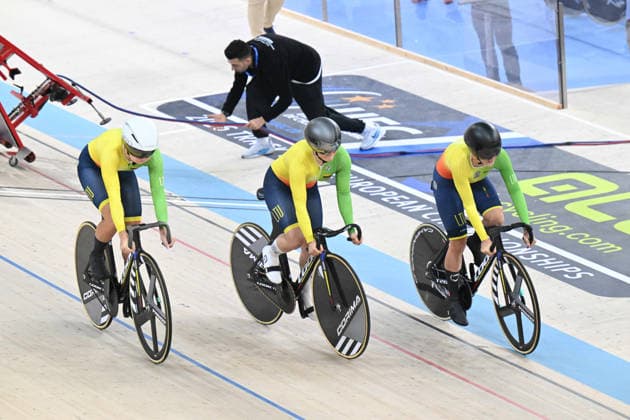 01-02-2026 European Championships Elite Women Track; Giornata 01; 2026, Lituania; Baleisyte, Olivija; Gedraityte, Akvile; Valiukeviciute, Lauryna; Konya - Velodrom; 