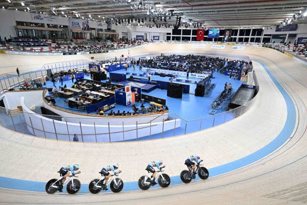 01-02-2026 European Championships Elite Women Track; Giornata 01; 2026, Belgium; Kopecky, Lotte; De Clercq, Katrijn; Vierstraete, Luca; Hesters, Helene; Konya - Velodrom; 