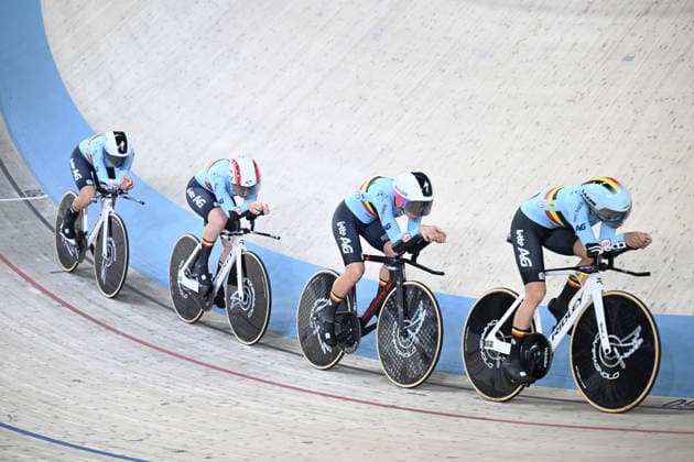 01-02-2026 European Championships Elite Women Track; Giornata 01; 2026, Belgium; Kopecky, Lotte; De Clercq, Katrijn; Vierstraete, Luca; Hesters, Helene; Konya - Velodrom; 