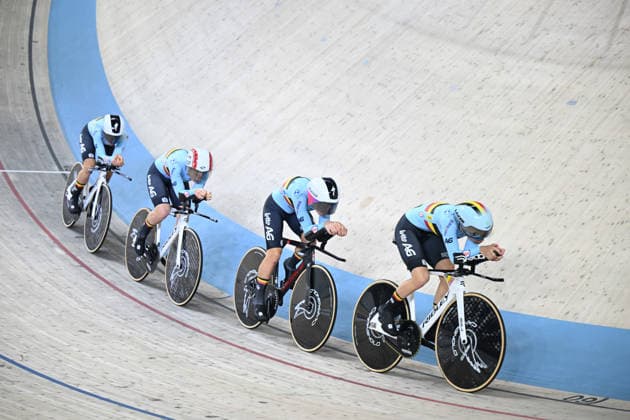 01-02-2026 European Championships Elite Women Track; Giornata 01; 2026, Belgium; Kopecky, Lotte; De Clercq, Katrijn; Vierstraete, Luca; Hesters, Helene; Konya - Velodrom; 