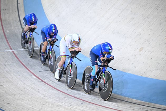 01-02-2026 European Championships Elite Women Track; Giornata 01; 2026, Italia; Balsamo, Elisa; Paternoster, Letizia; Venturelli, Federica; Sanarini, Linda; Konya - Velodrom; 