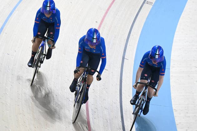 01-02-2026 European Championships Elite Women Track; Giornata 01; 2026, Italia; Vece, Miriam; Trevisan, Siria; Cenci, Matilde; Konya - Velodrom; 