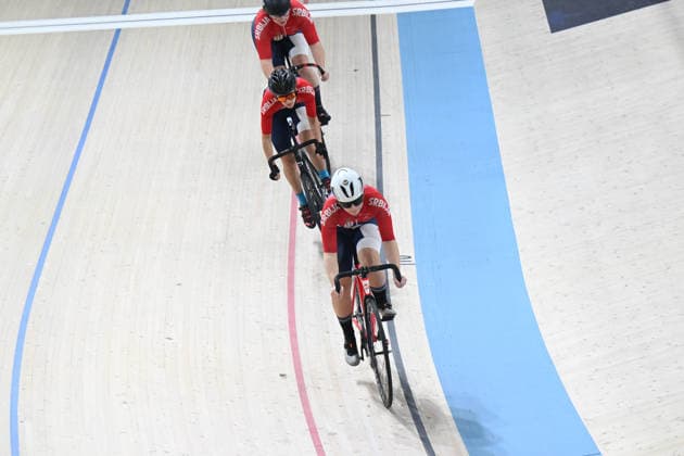 01-02-2026 European Championships Elite Women Track; Giornata 01; 2026, Serbia; Pavlovic, Marija; Kulincevic, Nikolija; Stevanovic, Irina; Konya - Velodrom; 
