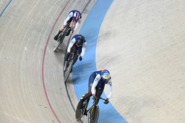 01-02-2026 European Championships Elite Women Track; Giornata 01; 2026, France; Gros, Mathilde; Kouame, Taky Marie Divine; Drouode, Marie Louisa; Konya - Velodrom; 