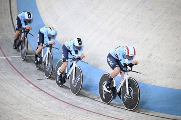 01-02-2026 European Championships Elite Women Track; Giornata 01; 2026, Belgium; Kopecky, Lotte; De Clercq, Katrijn; Vierstraete, Luca; Hesters, Helene; Konya - Velodrom; 