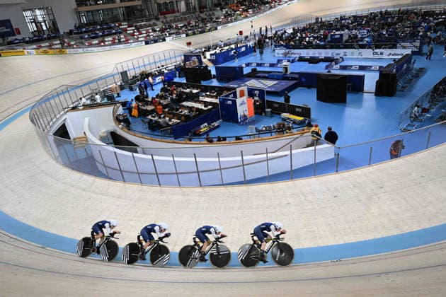 01-02-2026 European Championships Elite Women Track; Giornata 01; 2026, France; Copponi, Clara; Berteau, Victoire; Dupin, Melanie; Rouat, Ilona; Konya - Velodrom; 